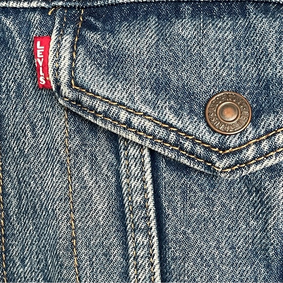 Levi’s Original Sherpa Trucker Denim Jacket Sz M - Picture 10 of 13